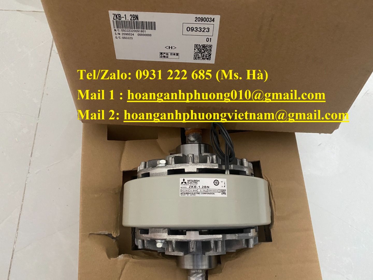 Bộ ly hợp ZKB series nhập khẩu toàn quốc dòng mitsubishi ZKB-1.2BN