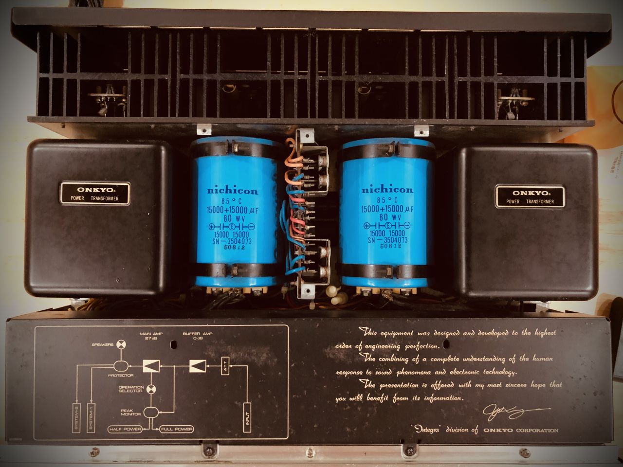 ONKYO Integra ステレオパワーアンプ m-955nⅡ/260 ONKYO オンキヨー（オンキョー） Integra M-955NII/260 M-955N(2