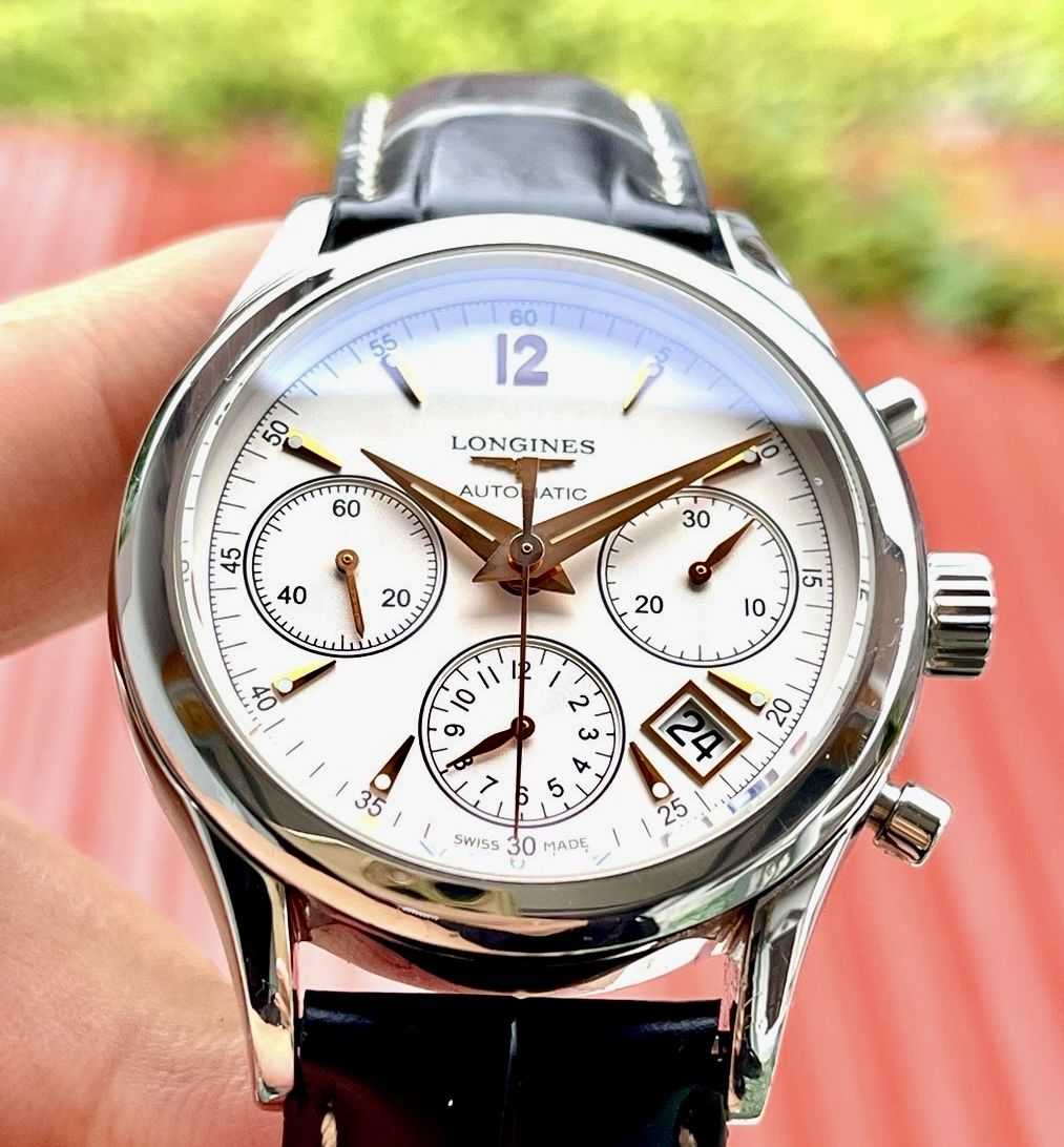 Longines Heritage Chronograph Kim c c v ng h ng 18k Size 39mm